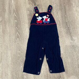 Vintage Baby Bears 100% Cotton Corduroy Overalls Size 12 Months